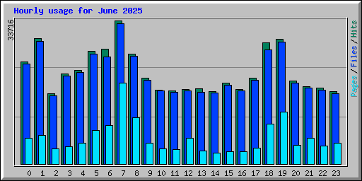 Hourly usage for June 2025