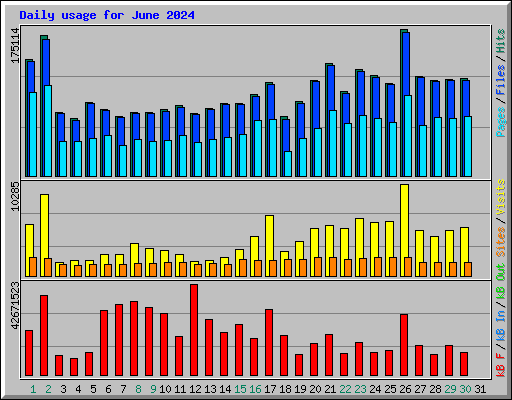 Daily usage for June 2024