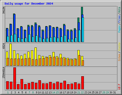 Daily usage for December 2024