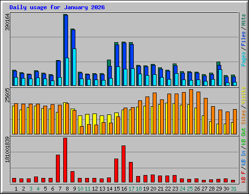 Daily usage for January 2026